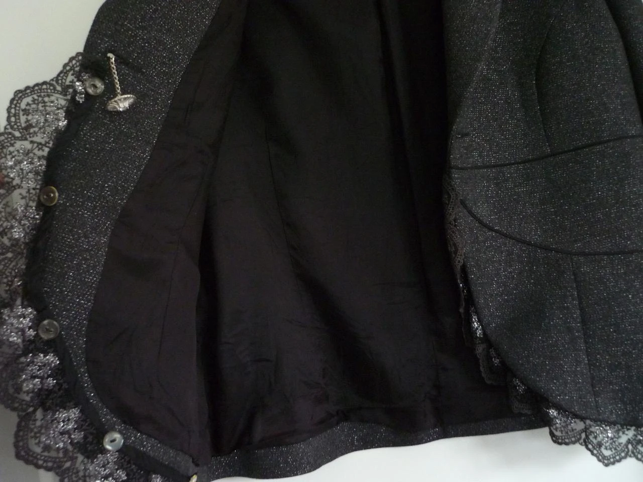 Chaleco de blazer gris oscuro mezclado de Kayra Talla 46 – photo 6